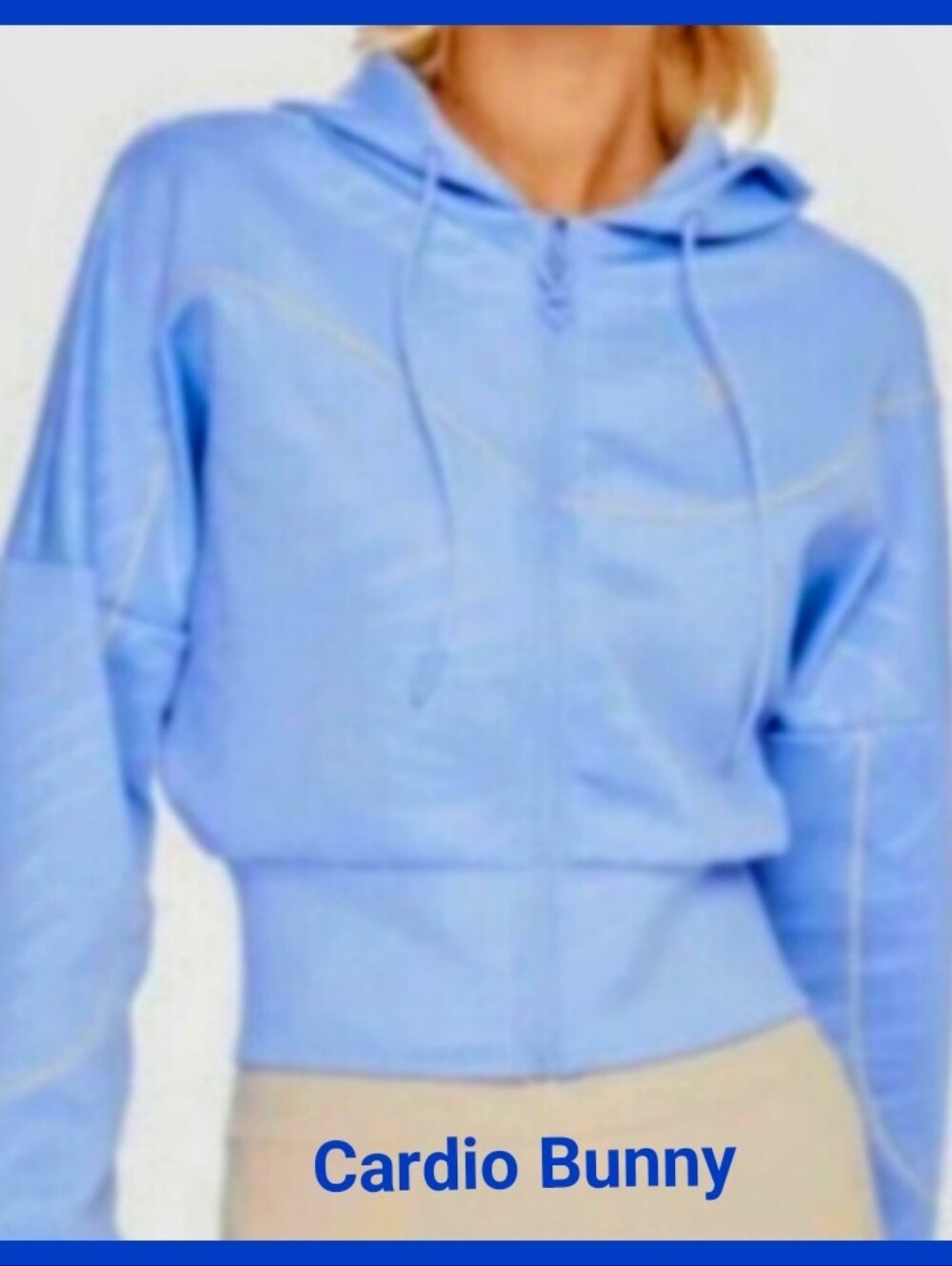 Hoodie By Cardio Bunny WAVES VIBES Zipper Front medium Athleasure